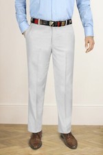 Mens Pearly White Modern Fit Formal Dress Pants Business Suit Work Wear Trousers