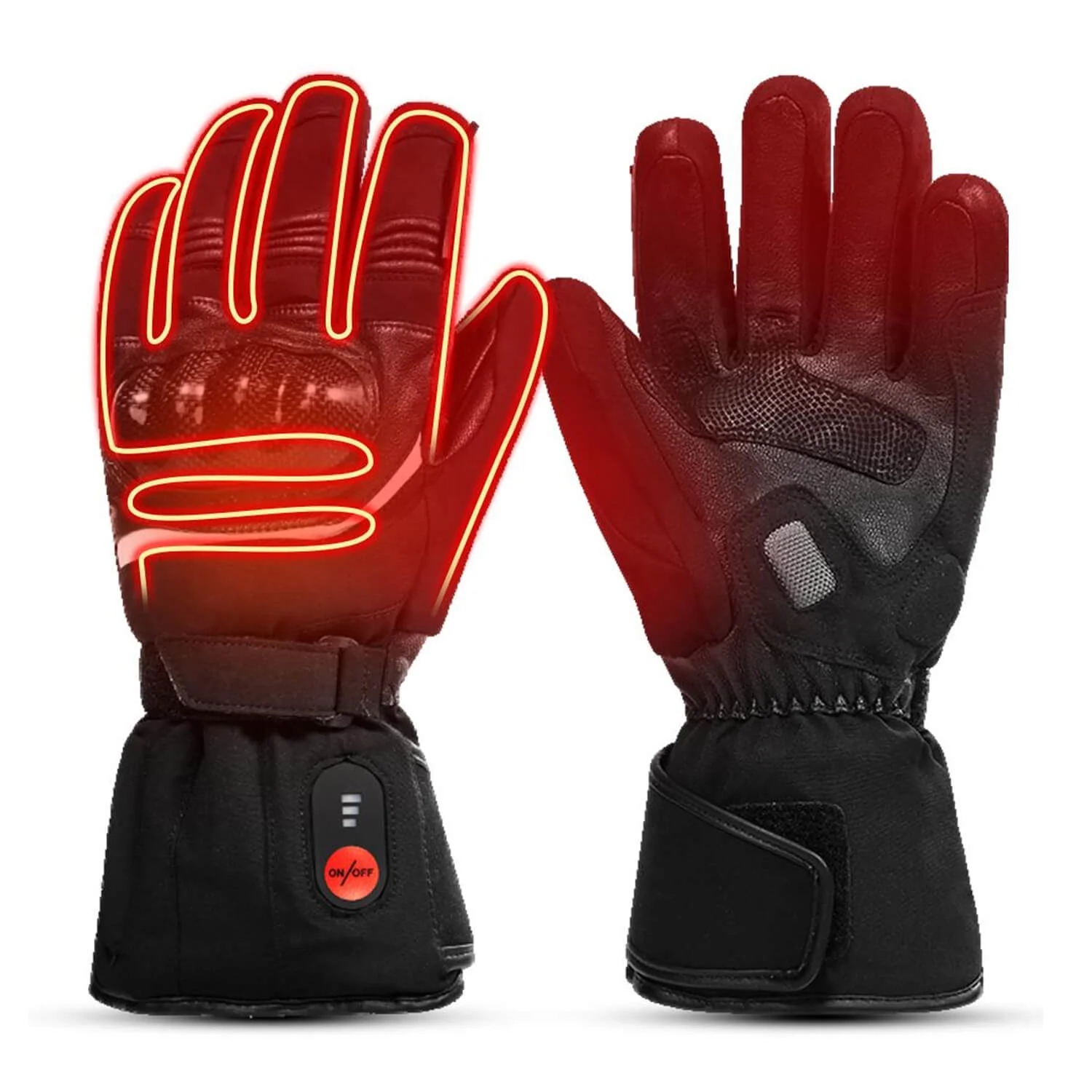 Heated Motorcycle Gloves Winter Waterproof Mens Wlectric Rechargeable