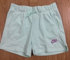 Nike Big Girls Sportwear Club French Terry Shorts Green Size: L New
