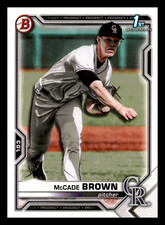 2021 1st Bowman Draft McCade Brown RC Rookie #BD-59 Centered Mint