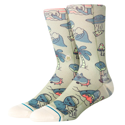 STANCE Hunger Poly Crew Socks sz L Large (9-13) Green
