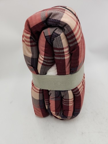 Woolrich Tasha Red Plaid Sofstpun Down-Alternative Throw, 50" X 70" WR50-1349 - Picture 5 of 7