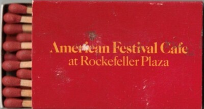 AMERICAN FESTIVAL CAFE AT ROCKEFELLER CENTER-FULL-TWO 1/4 INCHES WIDTH-1980'S