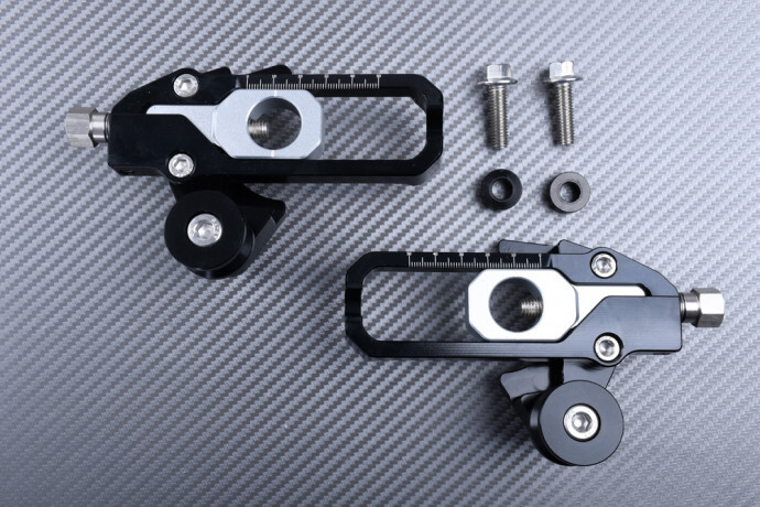 Tendeur de chaine CB650R usiné CNC pour un réglage de roue arrière ultra précis