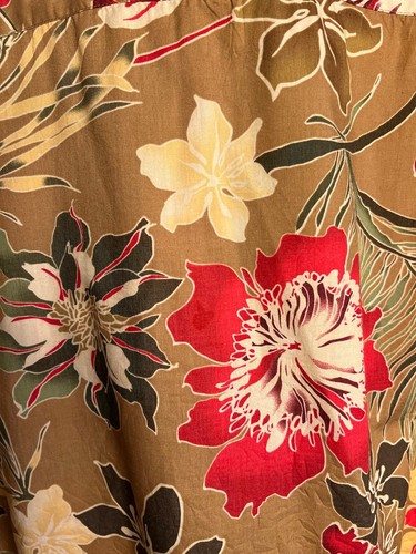 Jamaica Bay Women's Floral Hawaiian Shirt 1X Brown Multi-Color Button-up Short S - Picture 8 of 10