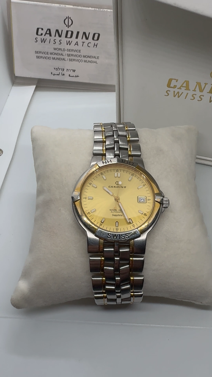 Candino Naval Hero Automatic Sapphire Vintage Wrist Watch Swiss