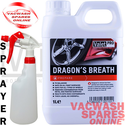 VALETPRO DRAGONS ATEMRADREINIGER 1LITER EISEN X SCHADSTOFF FALLOUT +SPRÜHER