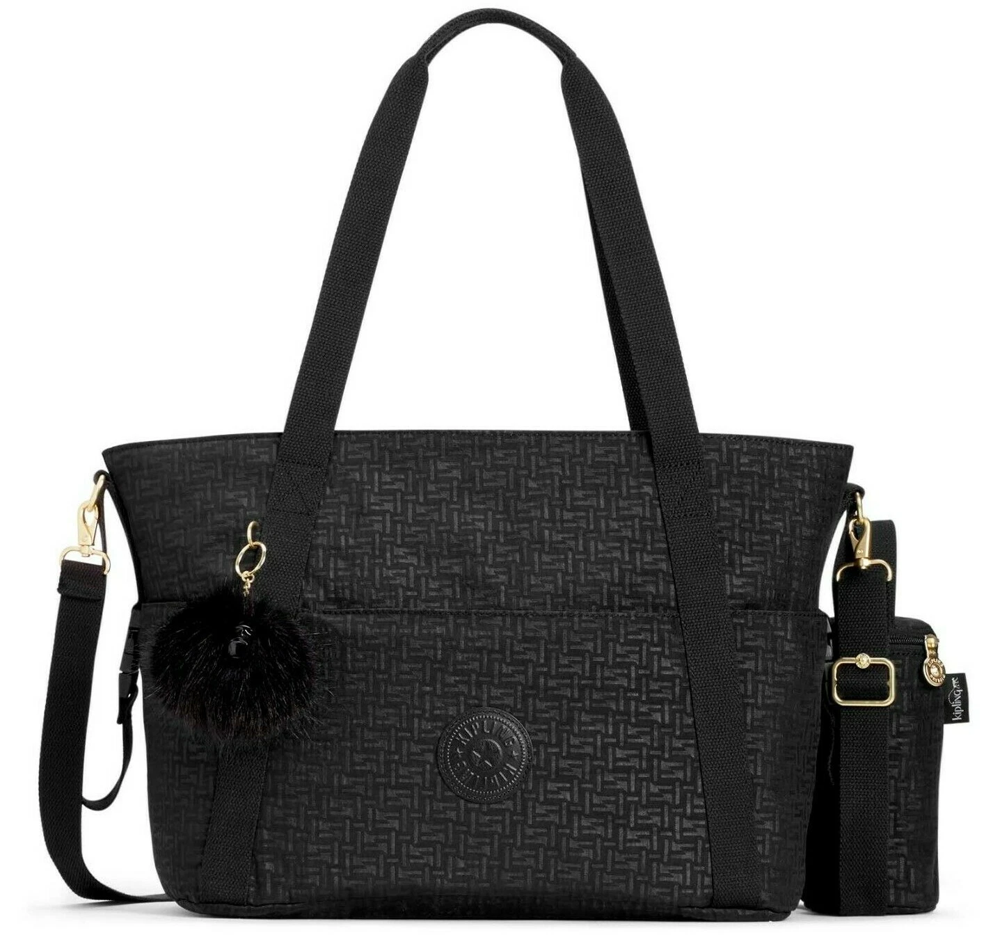 Kipling LITTLE HEART | Baby bag with Changing Mat - Black Pylon Emb RRP £129