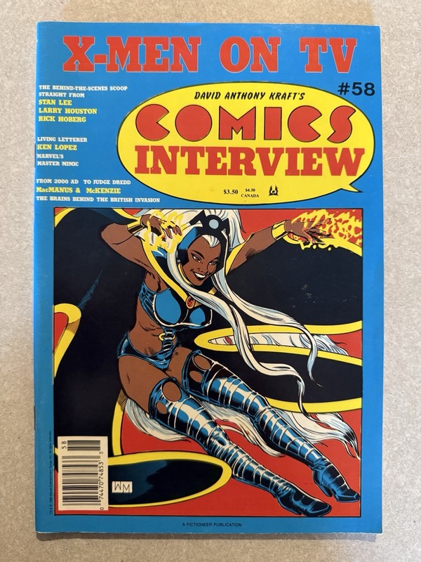 Comics Interview #58 (1988) X-Men On TV Issue! David Anthony Kraft