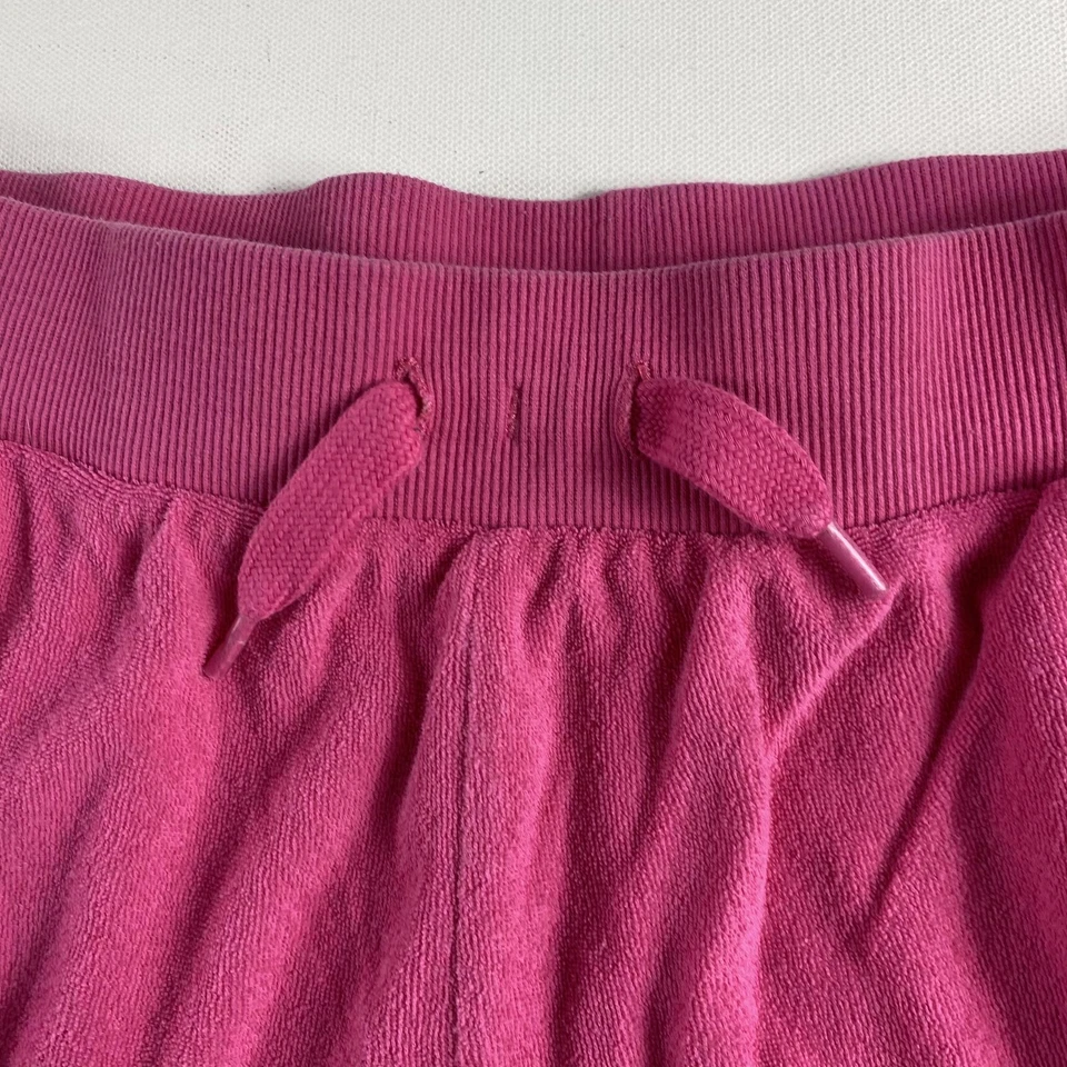 Juicy Couture Shorts Womens Large Plus Pink Terry Cloth Drawstring Crown Lounge - Image 3 of 4