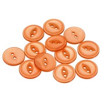 50 StüCk Orange Runde NäHknöPfe 18Mm Kunstharz 2-Loch Fischauge Bastelknopf