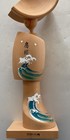 Vintage Awaji Island Creative Kokeshi Doll Great Wave Pattern  SIGNED — photo 8