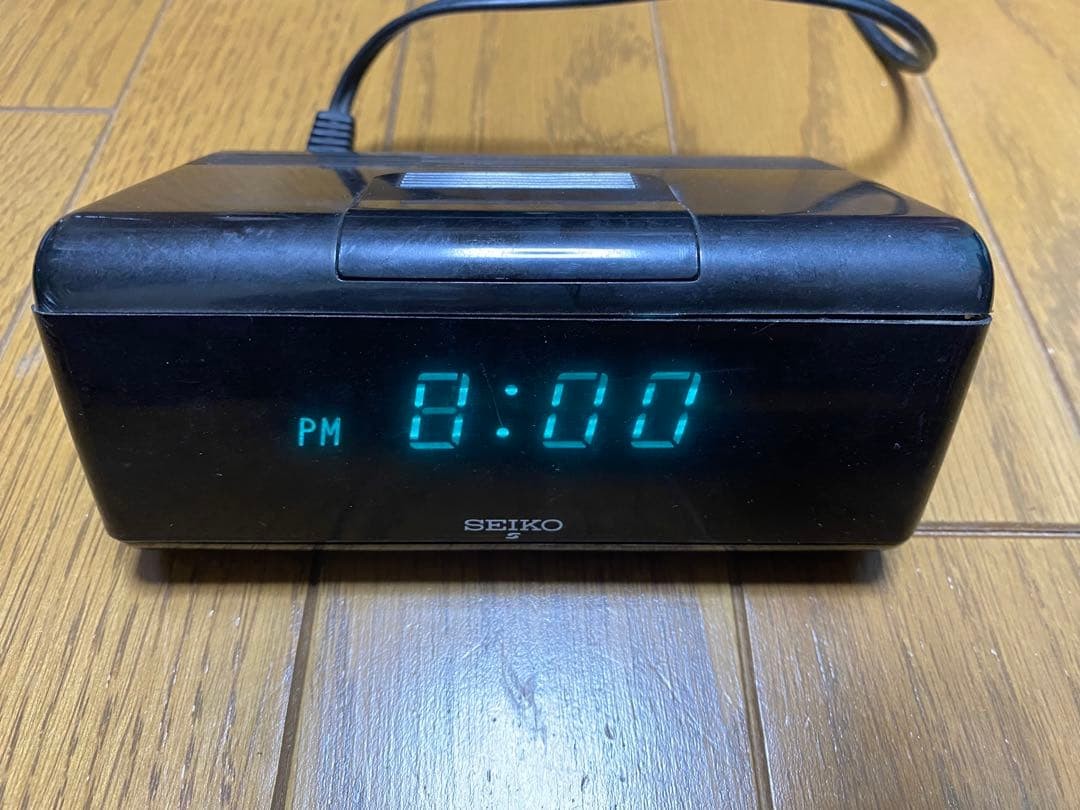 SEIKO DL501K Digital Alarm Clock Space Age Black Japan