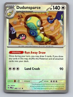 Dudunsparce (Master Ball Pattern) 080/131 Prismatic Evolutions Rare Holo NM
