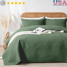 Lightweight King Quilt Set Reversible Bedspread Comforter Machine Washable New