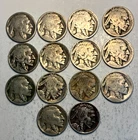 1929-D United States Buffalo Nickel lot of 14 ag/g