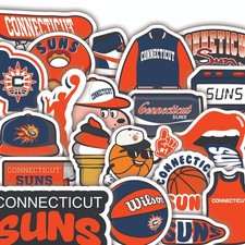 Connecticut Suns Sticker Pack 20 Basketball Illustration WNBA Vinyl Decals