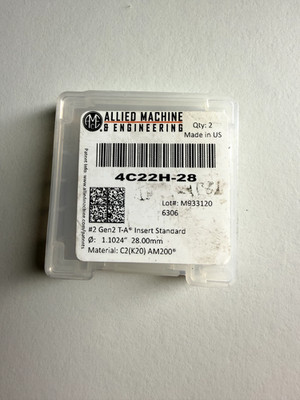 ALLIED MACHINE & ENGINEERING 4C22H-28 1.1024'' 28.00mm C2(K20) AM200 Stck. 2 Neu