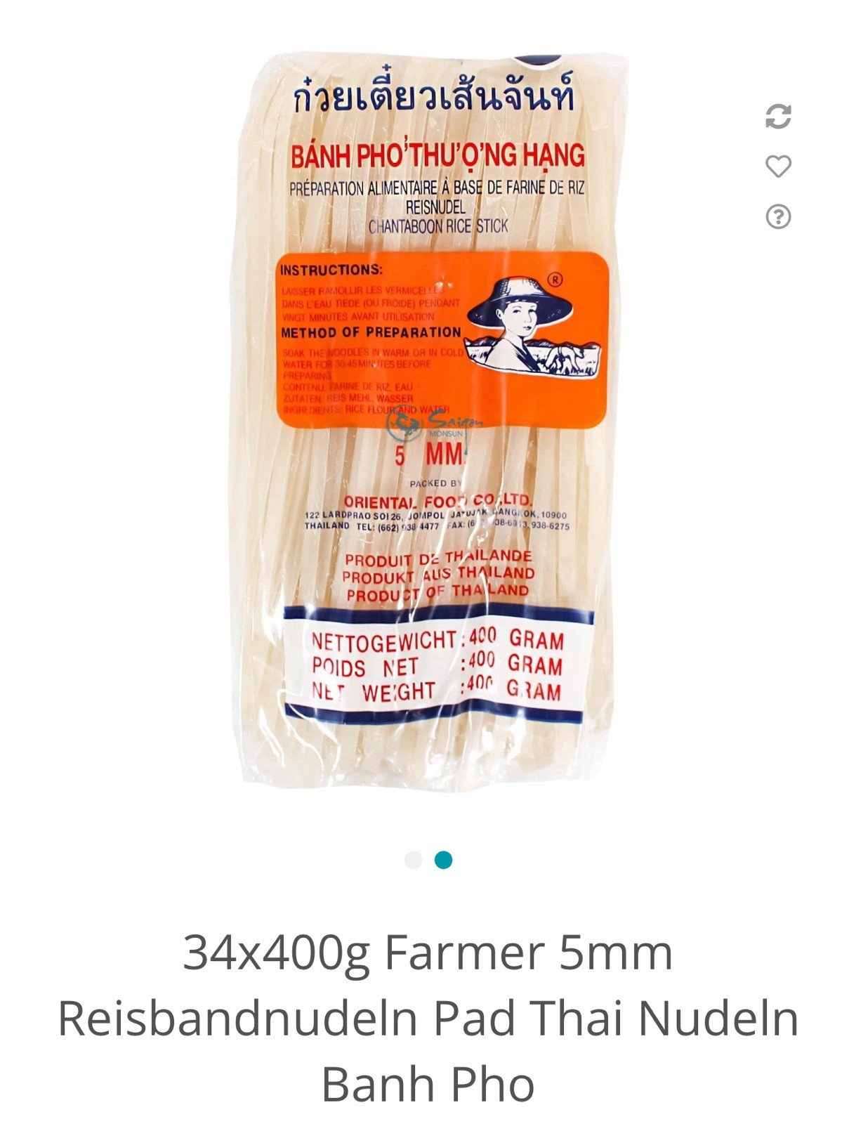 Reisbandnudeln Pad Thai Nudeln Banh Pho