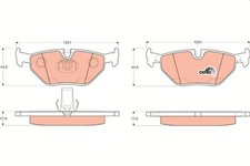 TRW BREMSBELÄGE HINTEN passend für BMW 5 E39 ALPINA B10 E39 TOURING
