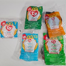 Lot of 5 Vintage McDonald's Ty Teenie Beanie Babies Sealed