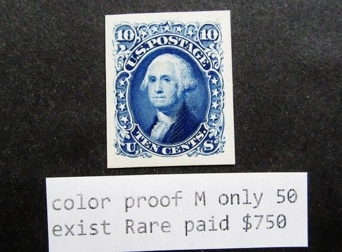 nystamps US Stamp # 68 Color Proof Mint Only 50 Exist Rare Paid $750   M13x2086