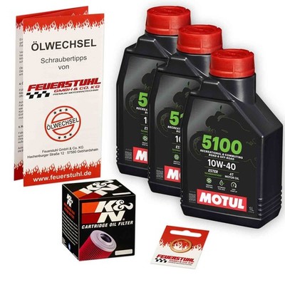 Yamaha YZF-R6 99-05 RJ 03 RJ05 RJ09 Motul 5100 10w40 Öl K&N Ölfilter Motorölset