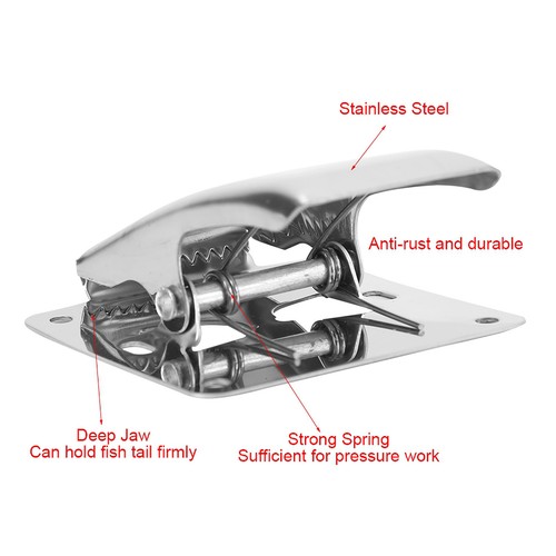 Stainless Steel Fish Fillet Clamp Tail Clip With Mounting Screws For Clean BT - Picture 2 of 11
