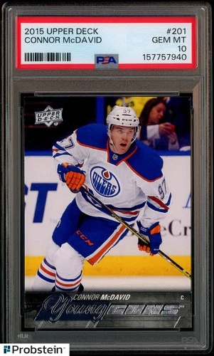 2015-16 Upper Deck Hockey Young Guns #201 Connor McDavid RC Rookie PSA 10