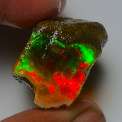 Ethiopian Oil Opal Specimen 53.95 cts Natural Rough Gemstone - Fire Opal Roug
