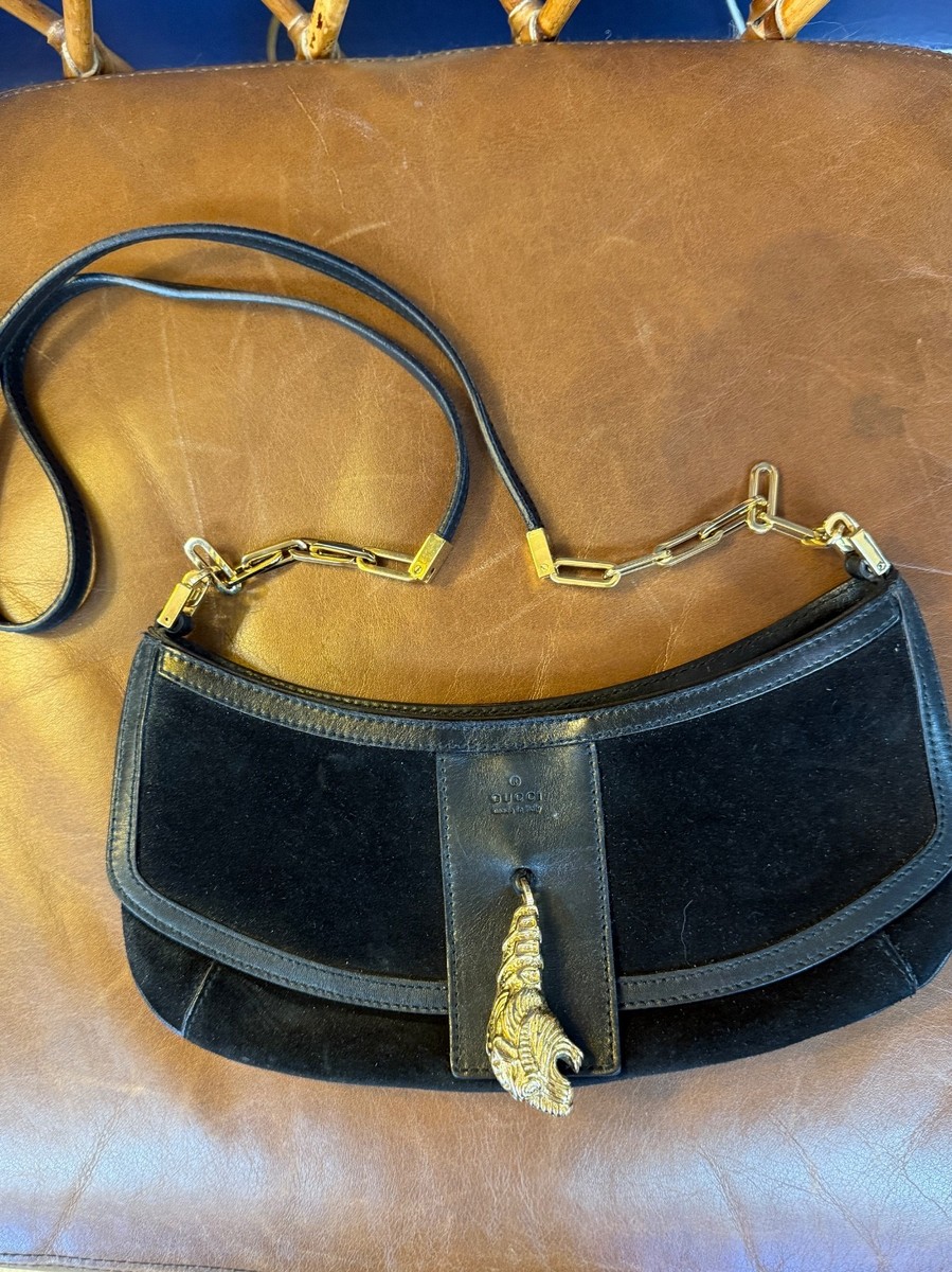 Gucci by Tom Ford Tiger Head Small Shoulder Bag- 2000- Gold