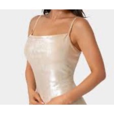 Urban Outfitters Silence + Noise Drita Metallic Mini Slip Dress Small