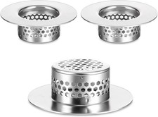 3pcs Bathroom Sink Strainer Fit Hole Size from 1.25" to 1.60" Bathtub Hair