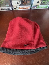 Vintage Y2K Nike Youth Fleece Beanie - Red