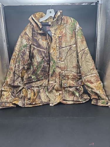 Vintage Sports Afield Camo Jacket Coat Mens XL Realtree Bomber Foliage Heavy