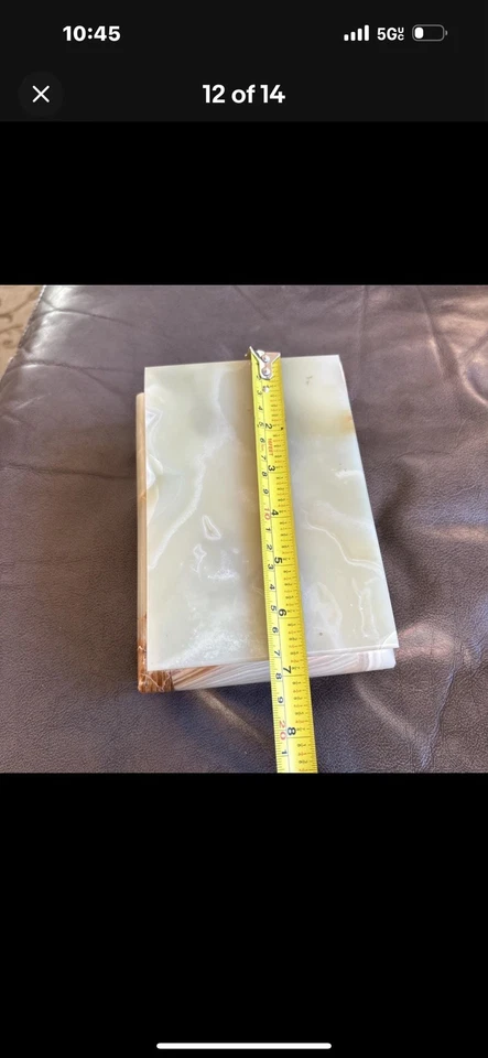 Vintage Onyx Jewelry/Trinket Box W/Claw Feet 4 1/2" X 2 3/4" - Image 4 of 4