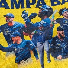 Tampa Bay Rays Al CS game 6 Yellow/Blue Rally Towel Fan Towel MLB