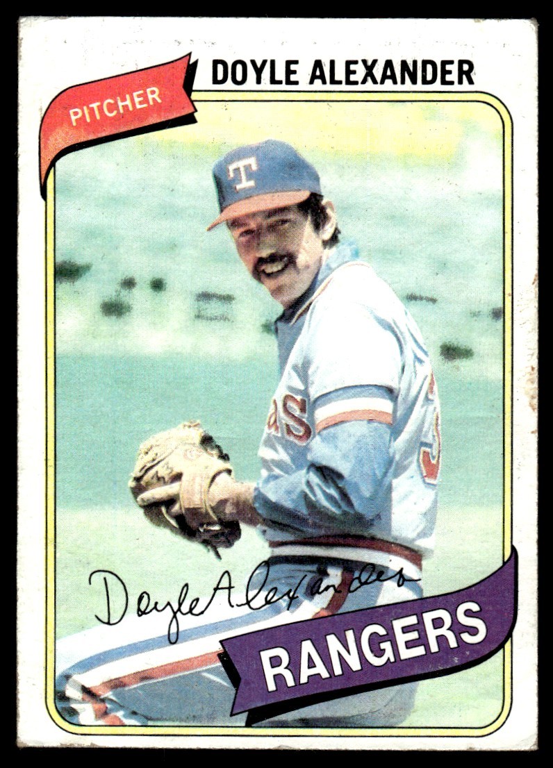 1980 Topps Doyle Alexander Texas Rangers #67