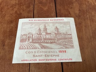 01 ÉTIQUETTE CHÂTEAU COS ESTOURNEL 1898