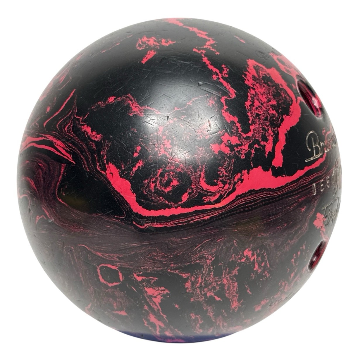 Vintage Brunswick Fireball Bowling Ball Red/Black Marble Swirl | eBay