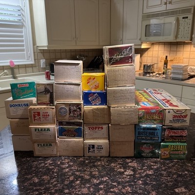 Baseball Card Lot Of 29 Comp Sets Various Mint Condition topps bowman fleer etc