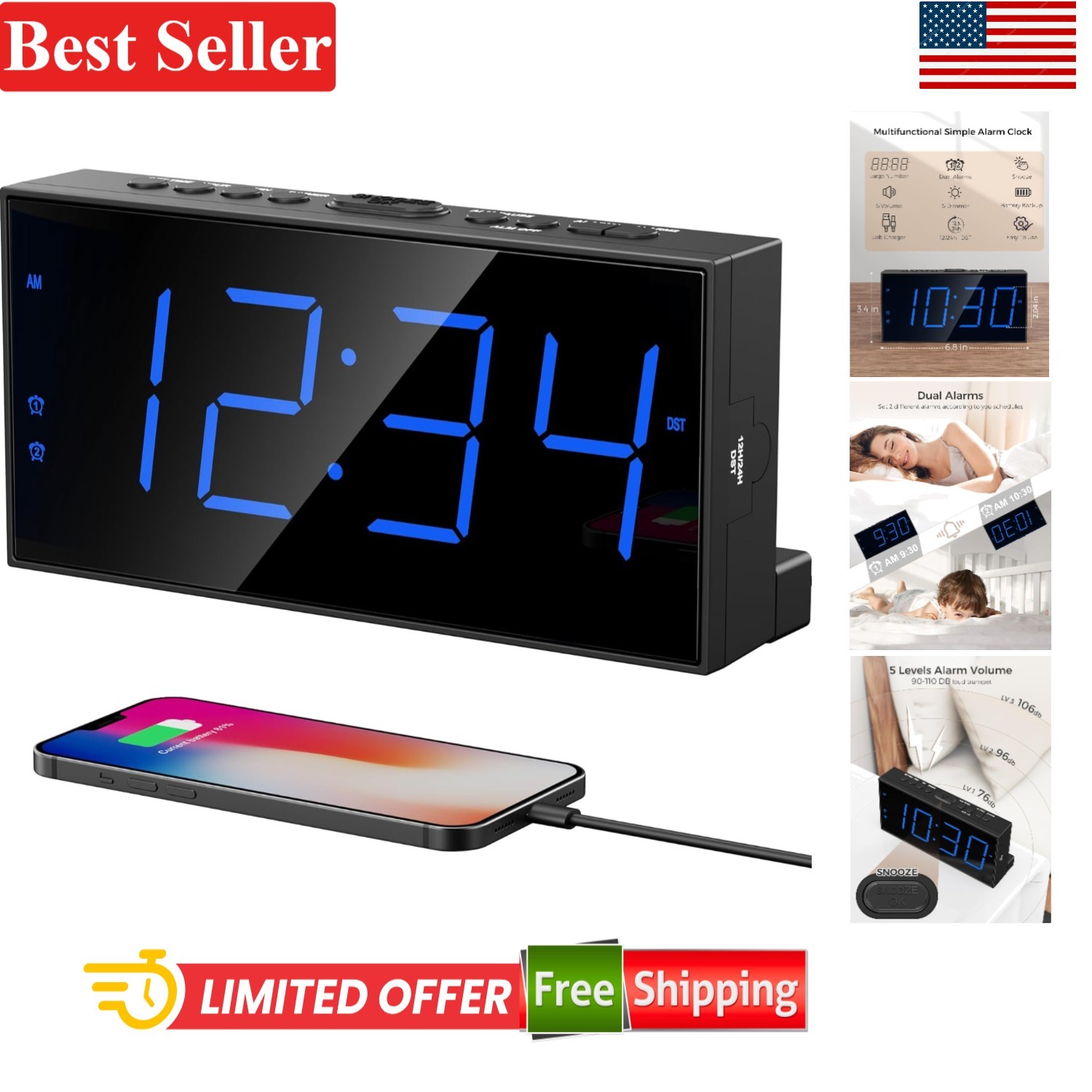 With Brightness Control & Usb Charging For Modern Living