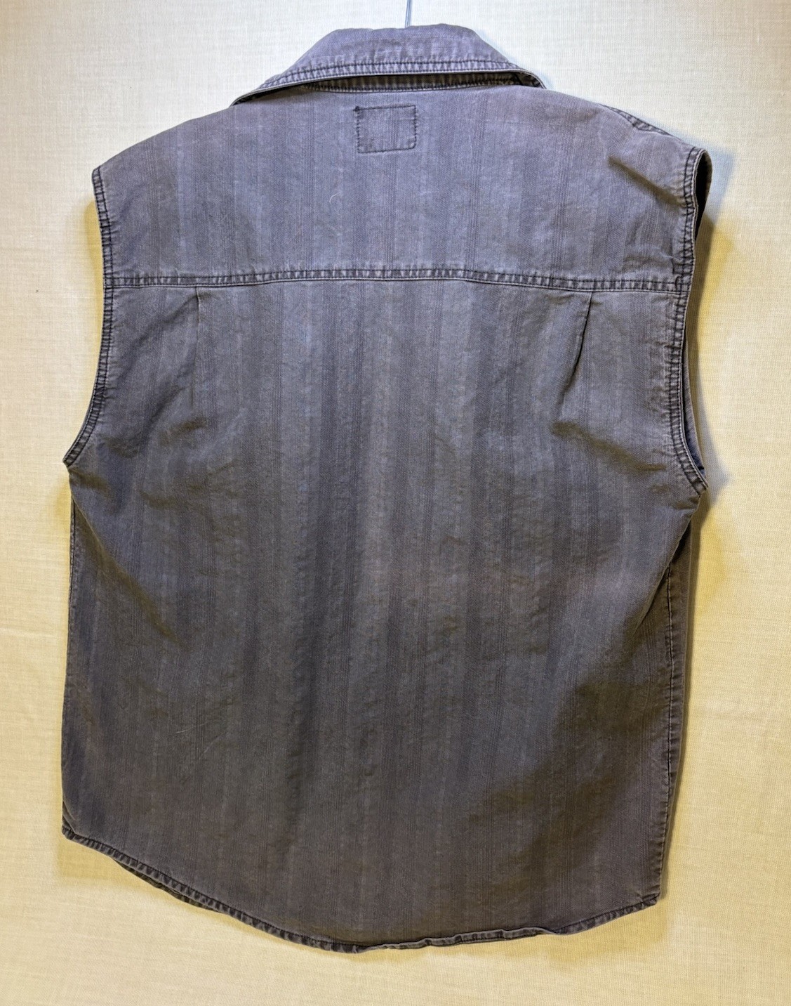 LOVERBIRD Gray Denim Button Front Collared Vest w… - image 16