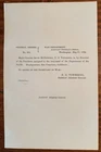 1864 Civil War Command  Department of Pacific San Francisco Doc. Irwin McDowell