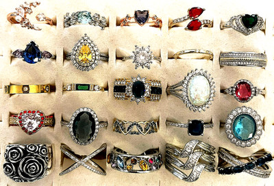 Ring Lot 25-Pc Vintage Estate Hi-End Designer Sz 5-10 New+EUC *15 are 925 Silver