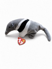 TY Beanie Babies Ants Anteater 1997 Gray Plush Stuffed Animal Retired Vintage
