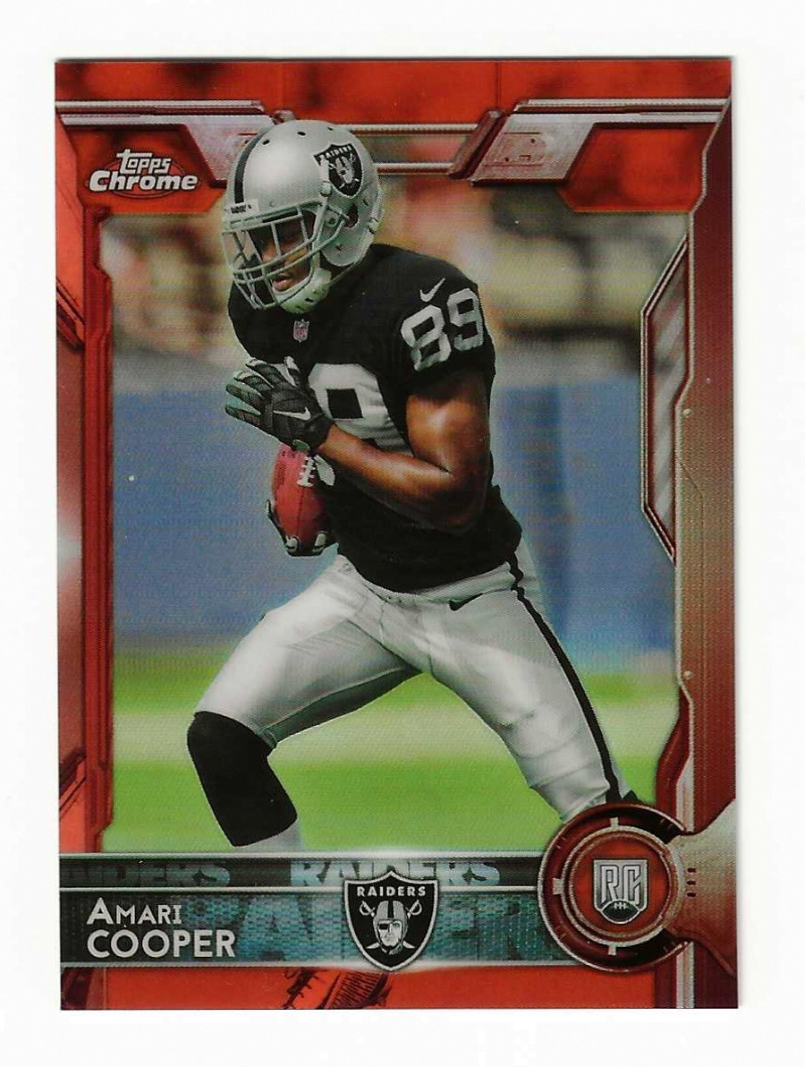 AMARI COOPER  2015 TOPPS CHROME ORANGE REFRACTOR ROOKIE RC CARD #115 - RAIDERS