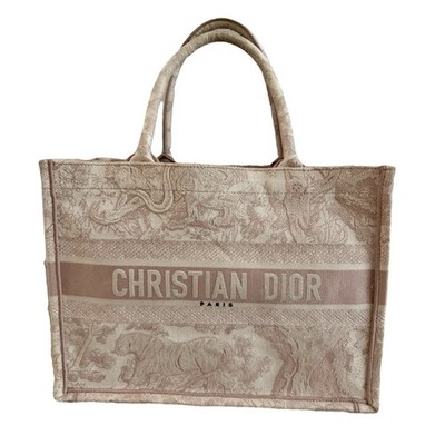 Christian Dior Book Tote Medium   Toile de Jouy Rosé Tasche Pink 