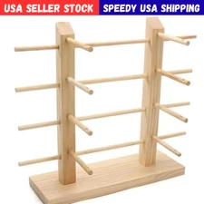8-Layer Wood Sunglass Display Rack Wooden Glasses Display Stand Holder Organizer