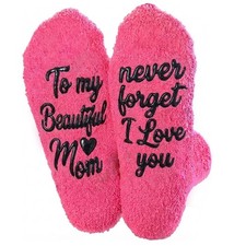 Gift for Mom Funny Mothers Day Socks Beautiful Mom Heart Novelty Cotton New New